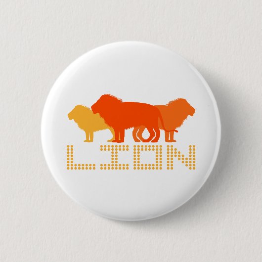 3 Leeuwen (Oranje) Ronde Button 5,7 Cm (Voorkant)