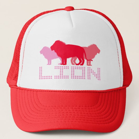 3 Leeuwen (Rood) Trucker Pet (Voorkant)