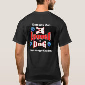 3 Legged Dog Black Tee Shirt (Achterkant)