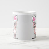 3 Letter-naam Fun Rabbits Design Grote Koffiekop (Voorkant)