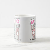 3 Letter-naam Fun Rabbits Design Koffiemok (Center)