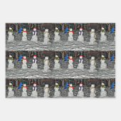 3 Leuke wintervakantie thema Inpakpapier Vel (Voorkant 2)