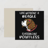 3 Leven Zonder Een Beagle Kaart (Voorkant / Achterkant)