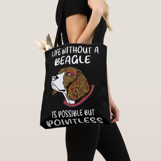 3 Levensduur zonder beagle Tote Bag (Dichtbij)