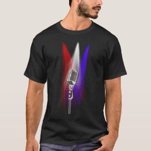 3 lichten 1 microfoon t-shirt