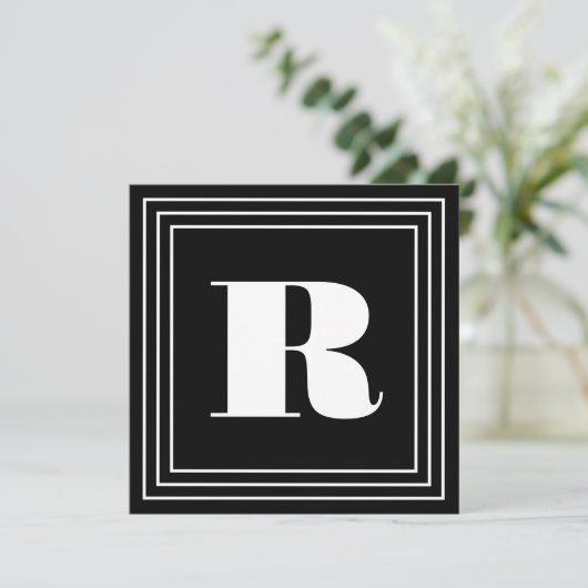 3 Lijst Monogram | Zwart-wit (Staand voorkant)