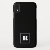 3 Lijst Monogram | Zwart-wit Case-Mate iPhone Case (Achterkant)