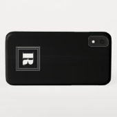 3 Lijst Monogram | Zwart-wit Case-Mate iPhone Case (Achterkant (horizontaal))