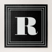 3 Lijst Monogram | Zwart-wit Legpuzzel (Verticaal)