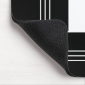 3 Lijst Monogram | Zwart-wit Muismat (Hoek)