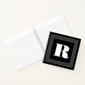 3 Lijst Monogram | Zwart-wit Notitieboek (Binnen)