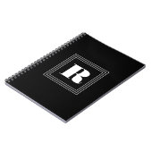 3 Lijst Monogram | Zwart-wit Notitieboek (Linkerzijde)