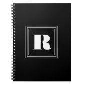 3 Lijst Monogram | Zwart-wit Notitieboek (Voorkant)