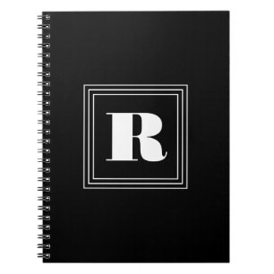 3 Lijst Monogram   Zwart-wit Notitieboek