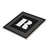 3 Lijst Monogram | Zwart-wit Tegeltje (Zijkant)