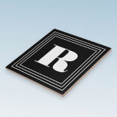 3 Lijst Monogram | Zwart-wit Tegeltje