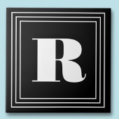 3 Lijst Monogram | Zwart-wit Tegeltje