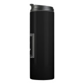 3 Lijst Monogram | Zwart-wit Thermosbeker (Geroteerd rechts)