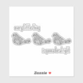 3 Little Birds Sticker (Vel)