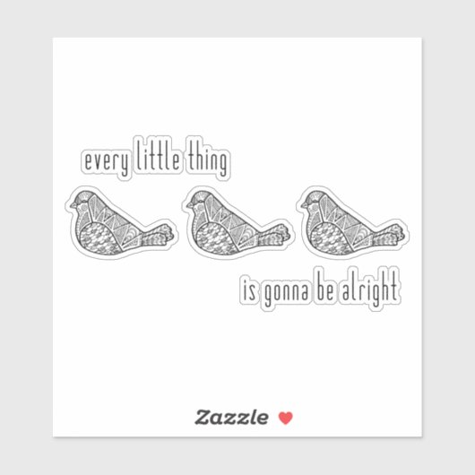 3 Little Birds Sticker (Vel)