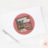 3 Little Social Media Savvy Pigs Ronde Sticker (Envelop)