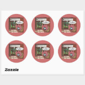 3 Little Social Media Savvy Pigs Ronde Sticker (Vel)