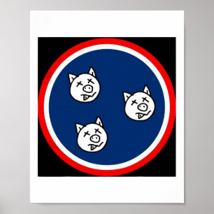 3 Little Tn Pigs Funny BBQ Poster