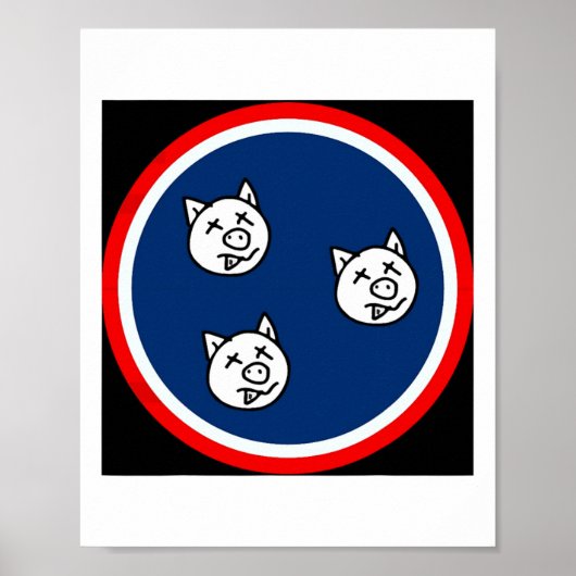 3 Little Tn Pigs Funny BBQ Poster (Voorkant)
