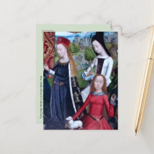 3 Maagdelijke Martelaren in een Tuin (detail; M 07 Briefkaart