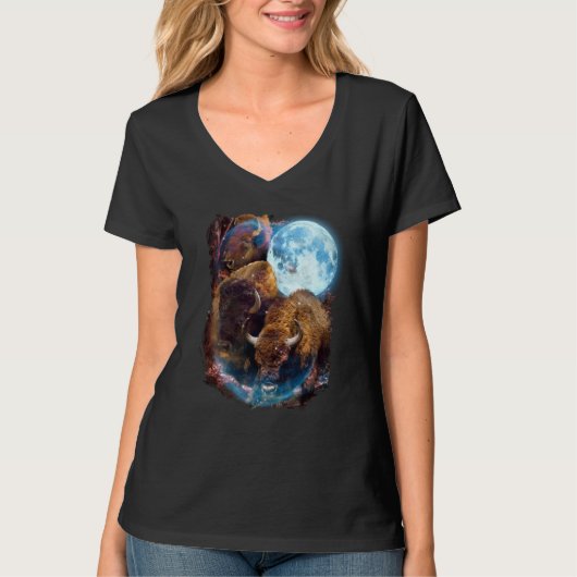3 Maan Bizon Buffel Dier Bison T-shirt (Voorkant)