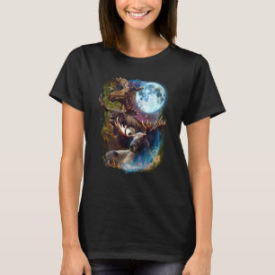 3 Maan Eland Hert Elk Dier Grafisch T-shirt