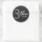 3 maanden Klassieke ronde Sticker (Tas)