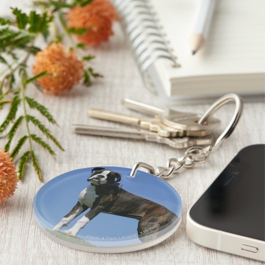 3 maanden oude BOXER Puppy Sleutelhanger (Voorkant Rechts)