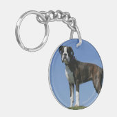 3 maanden oude BOXER Puppy Sleutelhanger (Voorkant Links)