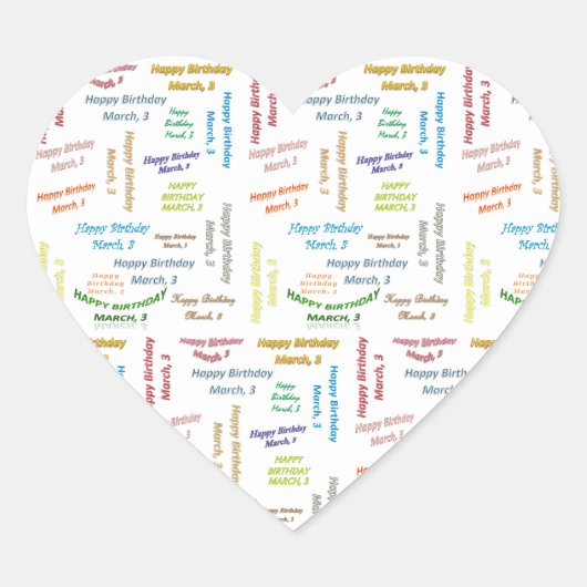 3 maart Sticker (Voorkant)