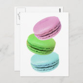3 macarons briefkaart (Voorkant / Achterkant)