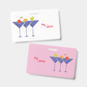 3 Martini Cocktails Thunder_Cove Badge (Voor- en achterkant)