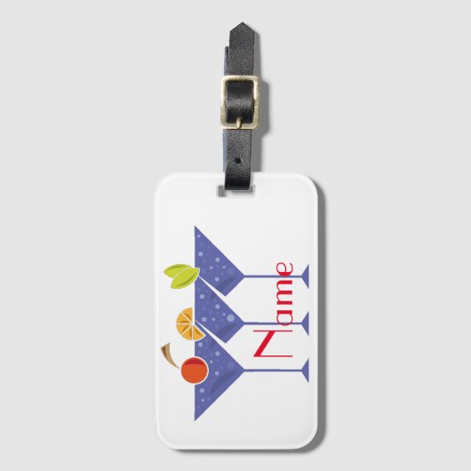 3 Martini Cocktails Thunder_Cove Bagagelabel (Voorkant (verticaal))