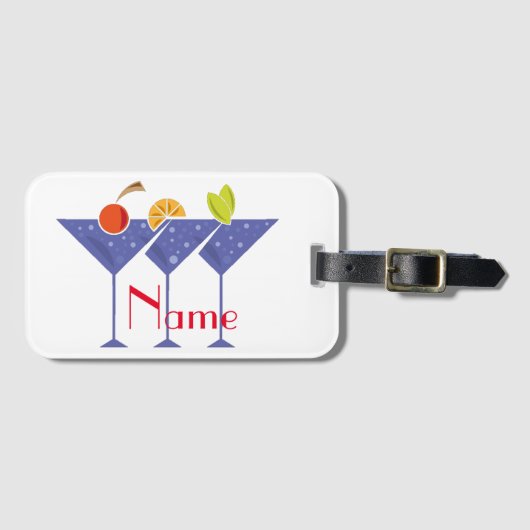 3 Martini Cocktails Thunder_Cove Bagagelabel (Voorkant (horizontaal))