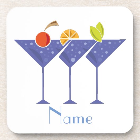 3 Martini Cocktails Thunder_Cove Bier Onderzetter (Voorkant)