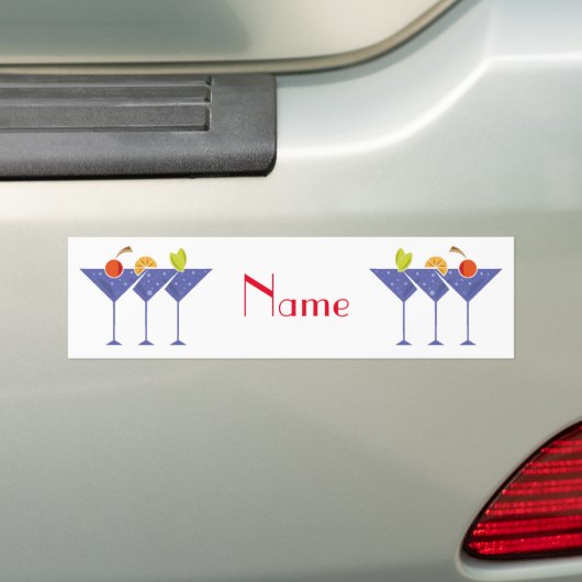 3 Martini Cocktails Thunder_Cove Bumpersticker (Op auto)