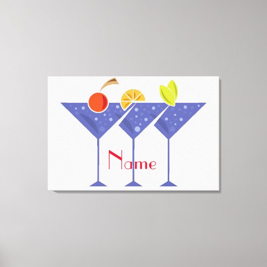 3 Martini Cocktails Thunder_Cove Canvas Afdruk (Voorkant)