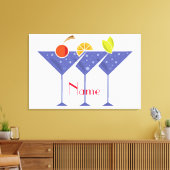 3 Martini Cocktails Thunder_Cove Canvas Afdruk (Insitu (Woonkamer))