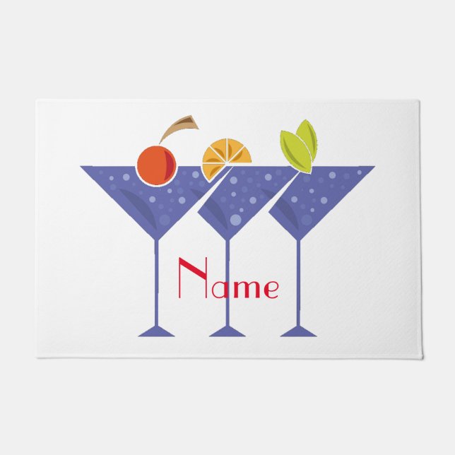 3 Martini Cocktails Thunder_Cove Deurmat (Voorkant)