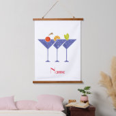 3 Martini Cocktails Thunder_Cove Hangend Wandkleed (Slaapkamer)