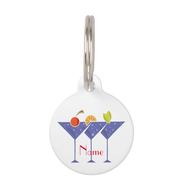 3 Martini Cocktails Thunder_Cove Huisdierpenning (Voorkant)