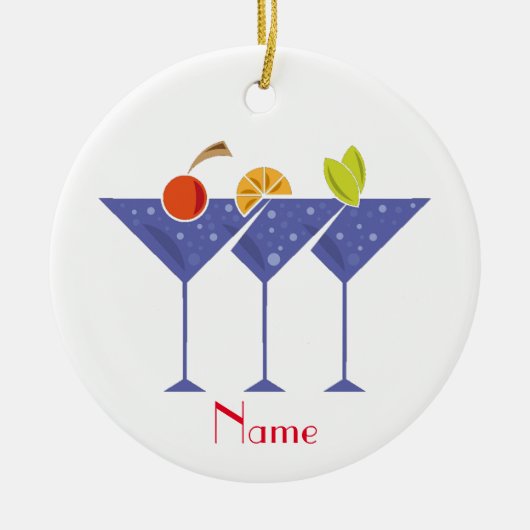 3 Martini Cocktails Thunder_Cove Keramisch Ornament (Voorkant)