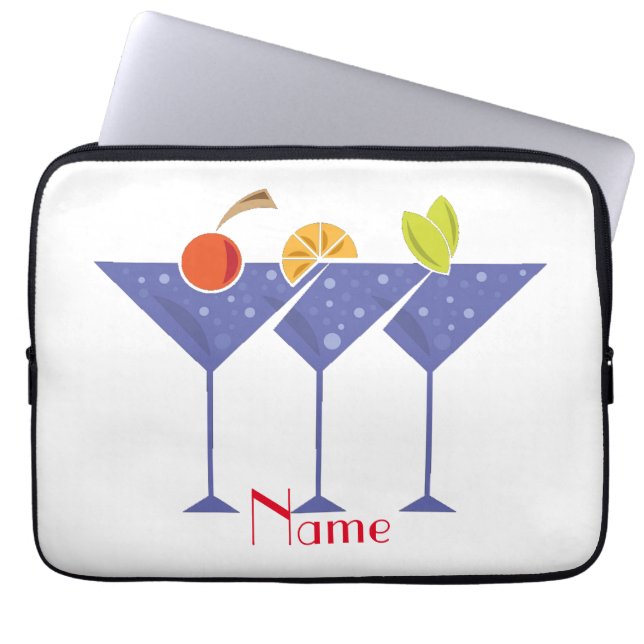 3 Martini Cocktails Thunder_Cove Laptop Sleeve (Voorkant)