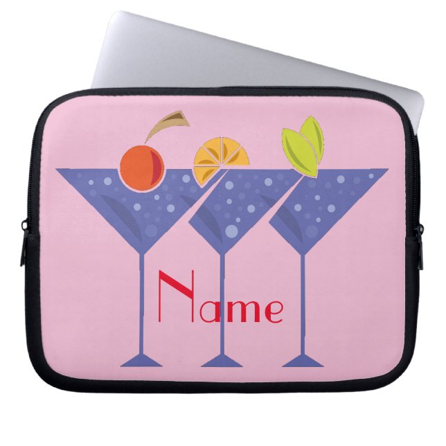 3 Martini Cocktails Thunder_Cove Laptop Sleeve (Voorkant)