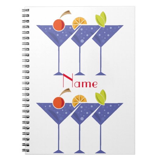 3 Martini Cocktails Thunder_Cove Notitieboek (Voorkant)